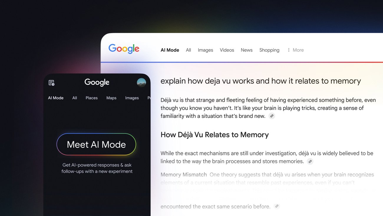 Google AI Modeの公式紹介画像