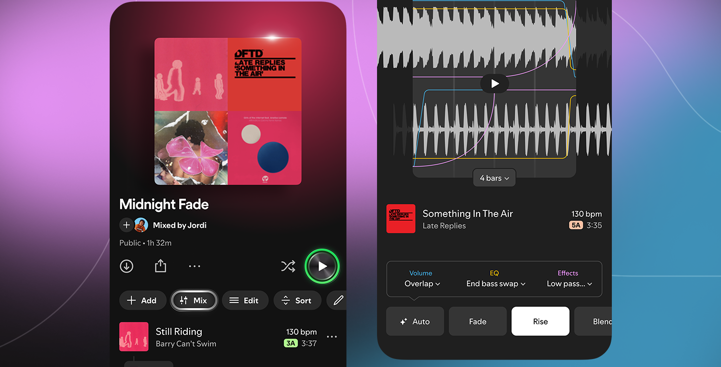 Spotify Mix機能のキービジュアル