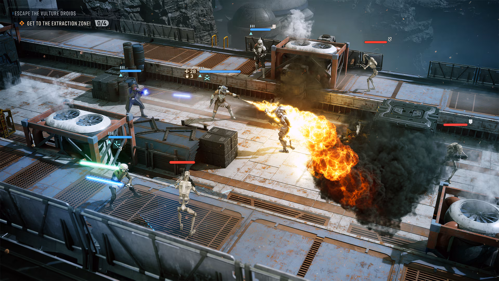 戦術戦闘シーンのゲームプレイ画面