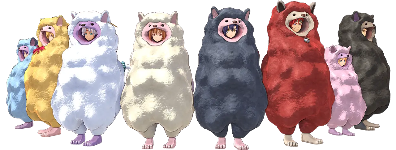 DLC衣装「もこもこヒツジン 着ぐるみセット」
