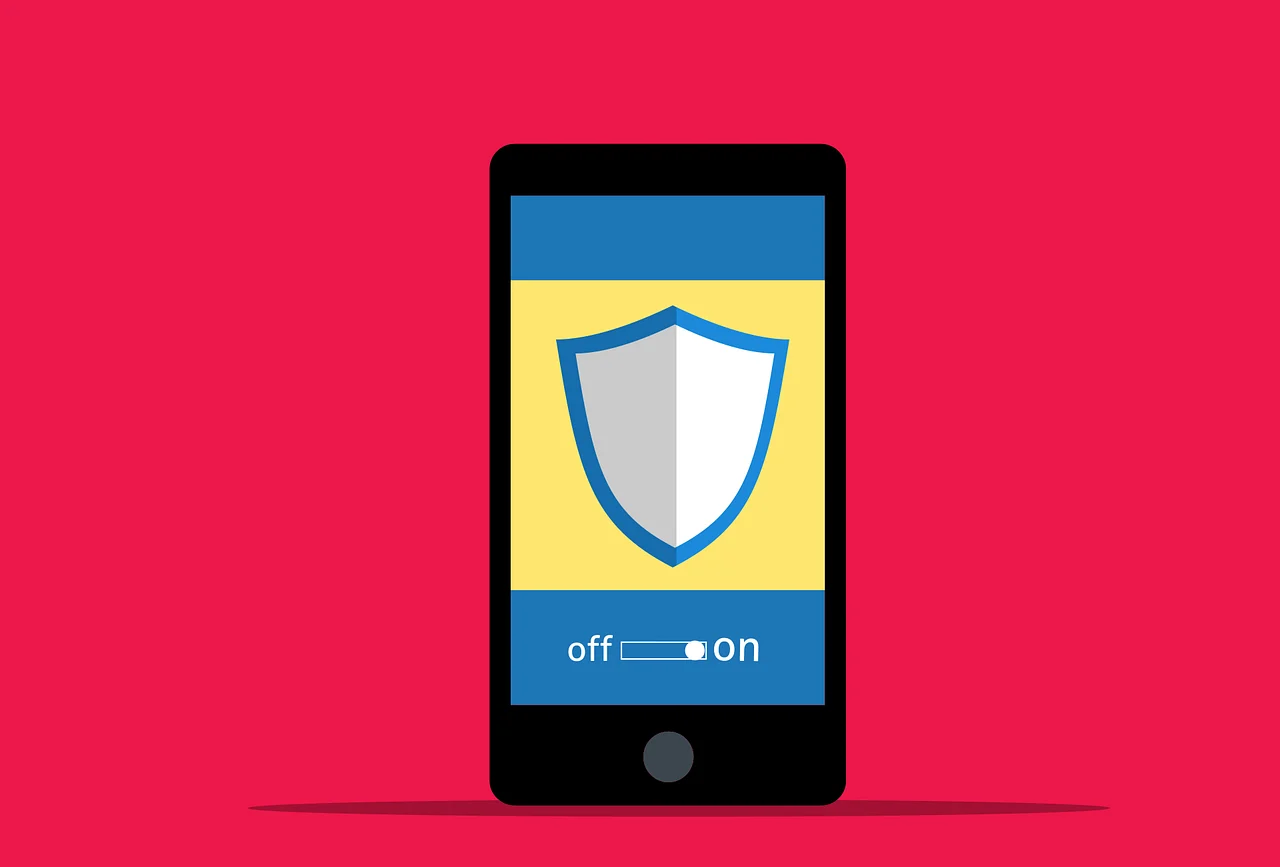 スマートフォンのセキュリティをテーマにしたイラスト