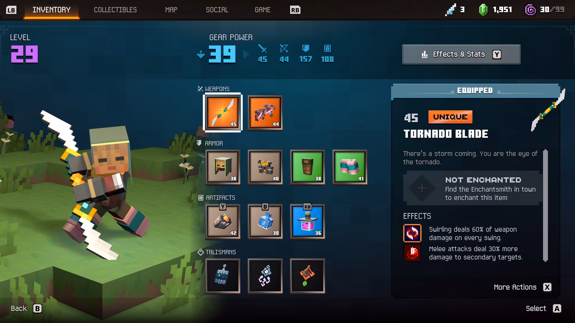 Minecraft Dungeons II の戦闘シーン