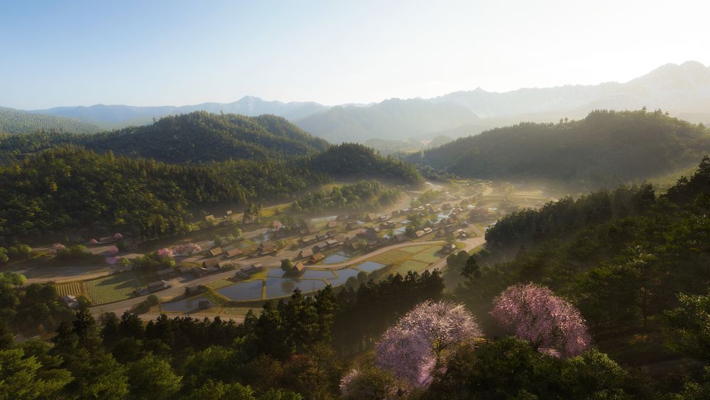 Forza Horizon 6 春の村落シーン