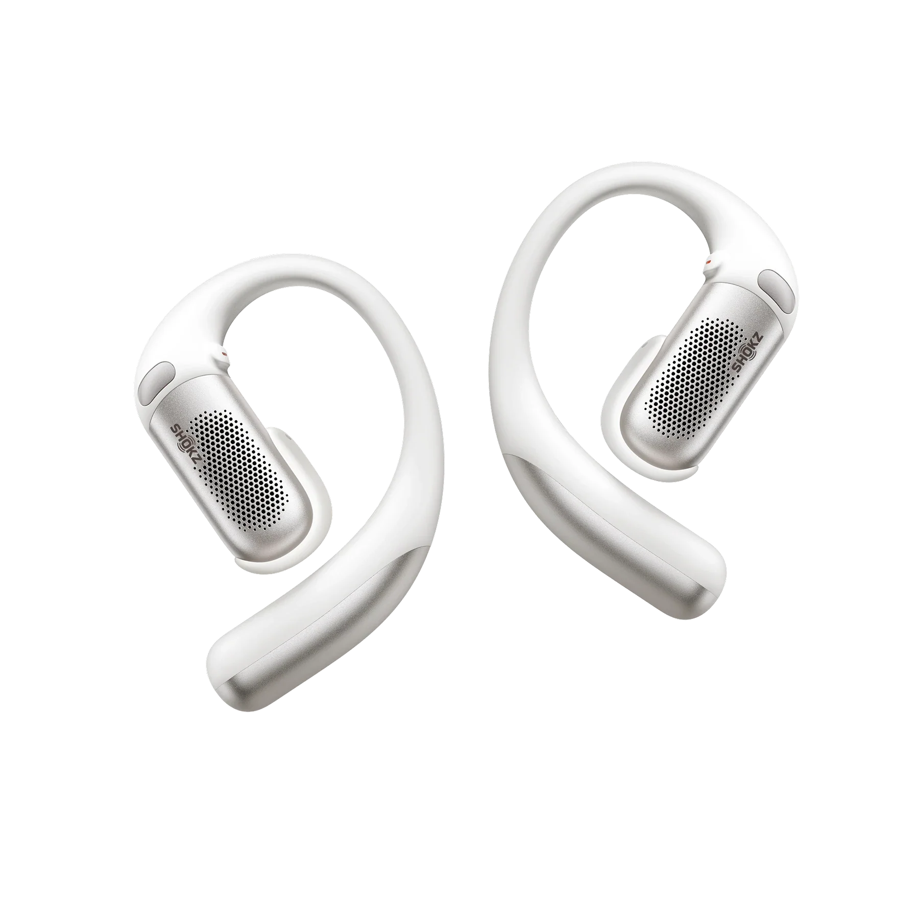 Shokz OpenFit Pro 装着イメージ(ホワイトカラー)