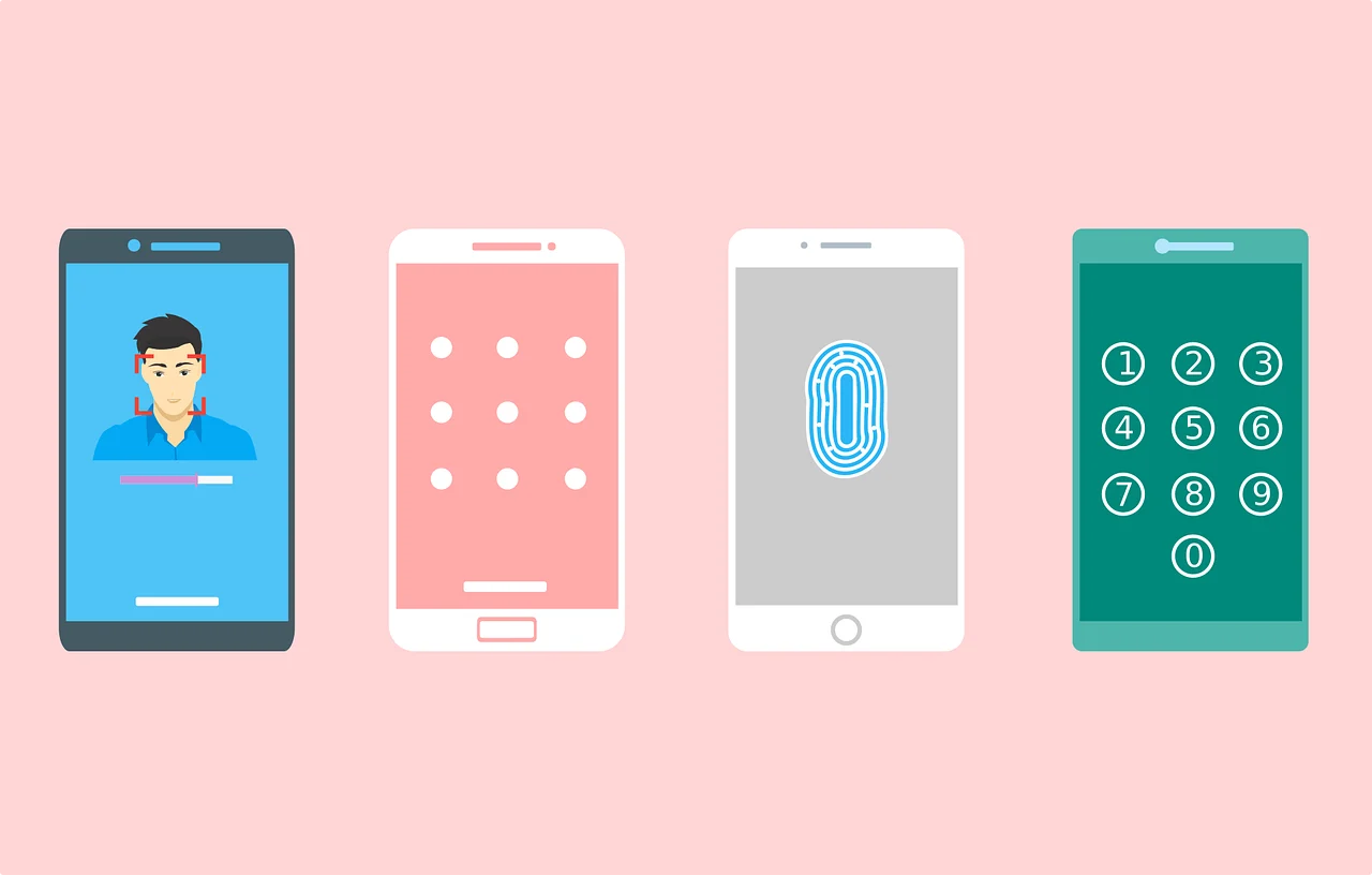 スマートフォンのロック解除イメージ