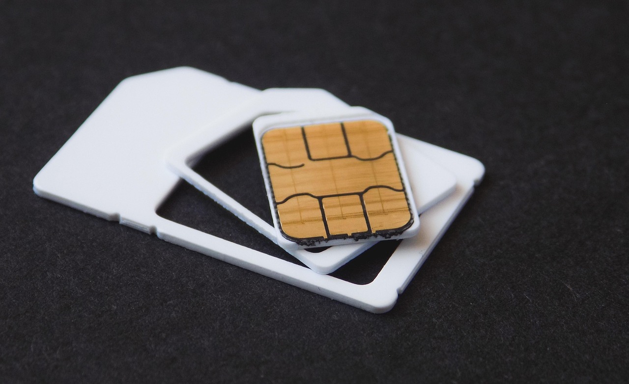 SIMカードのクローズアップ