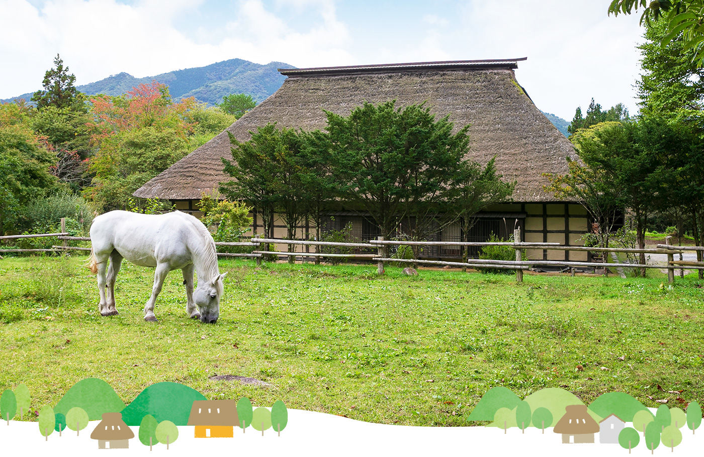 遠野ふるさと村 農村風景