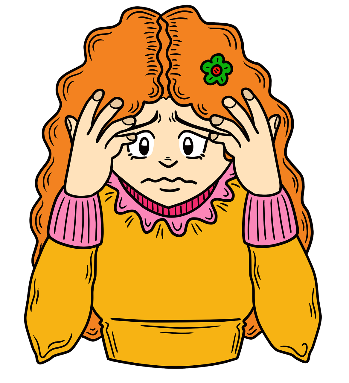 スマホのトラブルで困っている人のイラスト