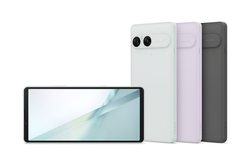 Xperia 10 VIIIの3色（Frost Gray／Frozen White／Misty Lilac）の本体イメージ
