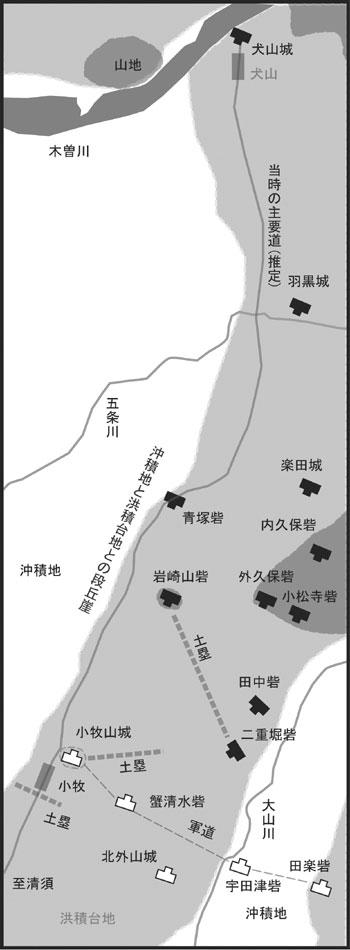小牧・長久手の合戦の配陣図