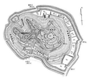 小牧山城縄張図