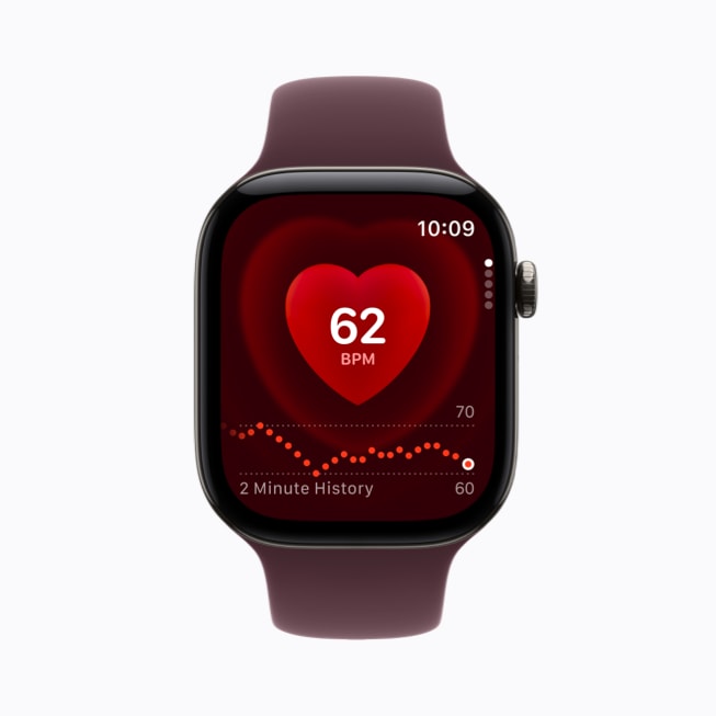Apple Watch Series 12のHeart Rateアプリの画面