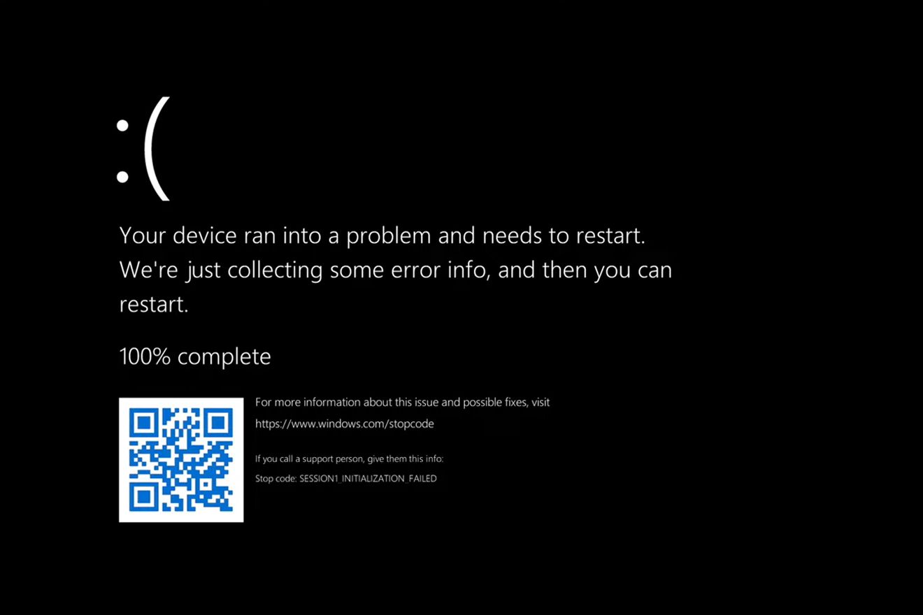 Windows 11のブルースクリーン（BSOD）の実際の表示例