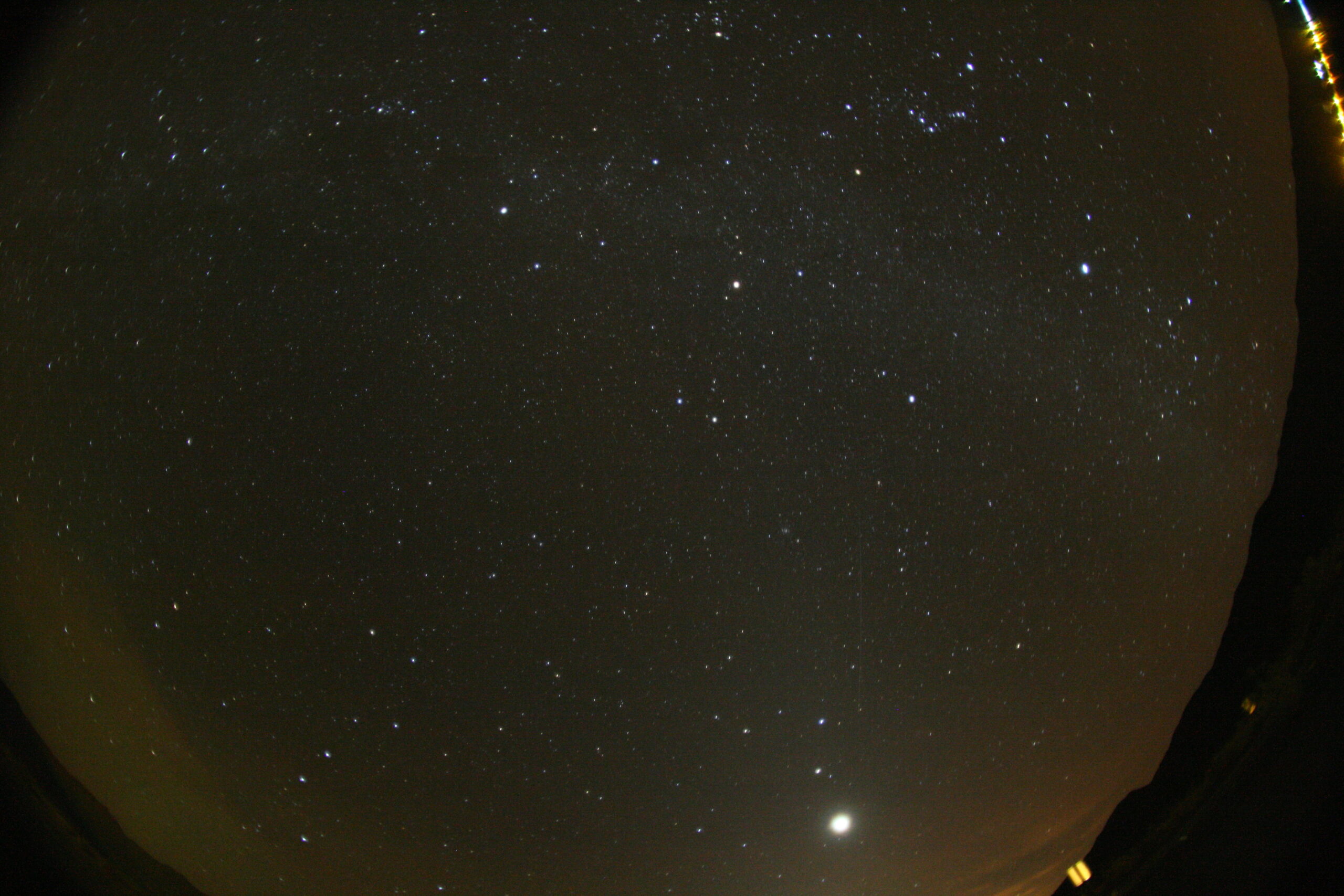 オリオン座流星群と天の川