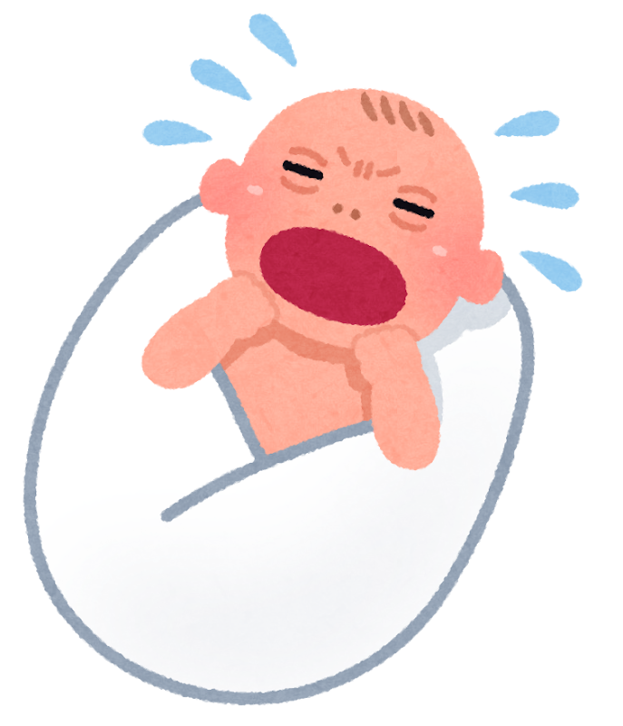 生まれたての赤ちゃんのイラスト