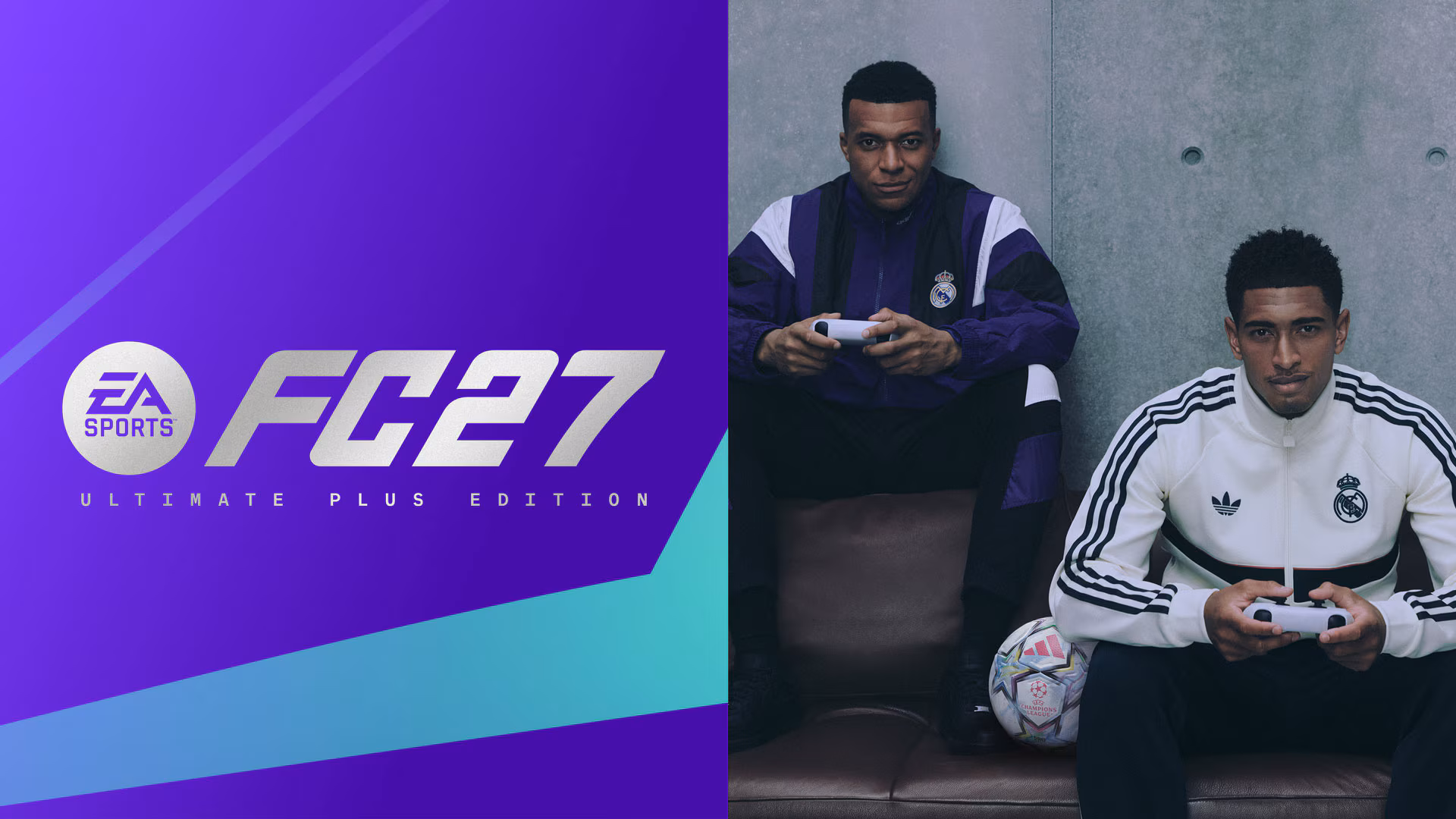 EA SPORTS FC 27 Ultimate Plus Editionのキーアート(キリアン・エムバペとジュード・ベリンガム)