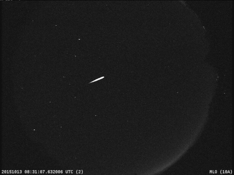 夜空を流れる流星（NASA公式解説ページ掲載画像）