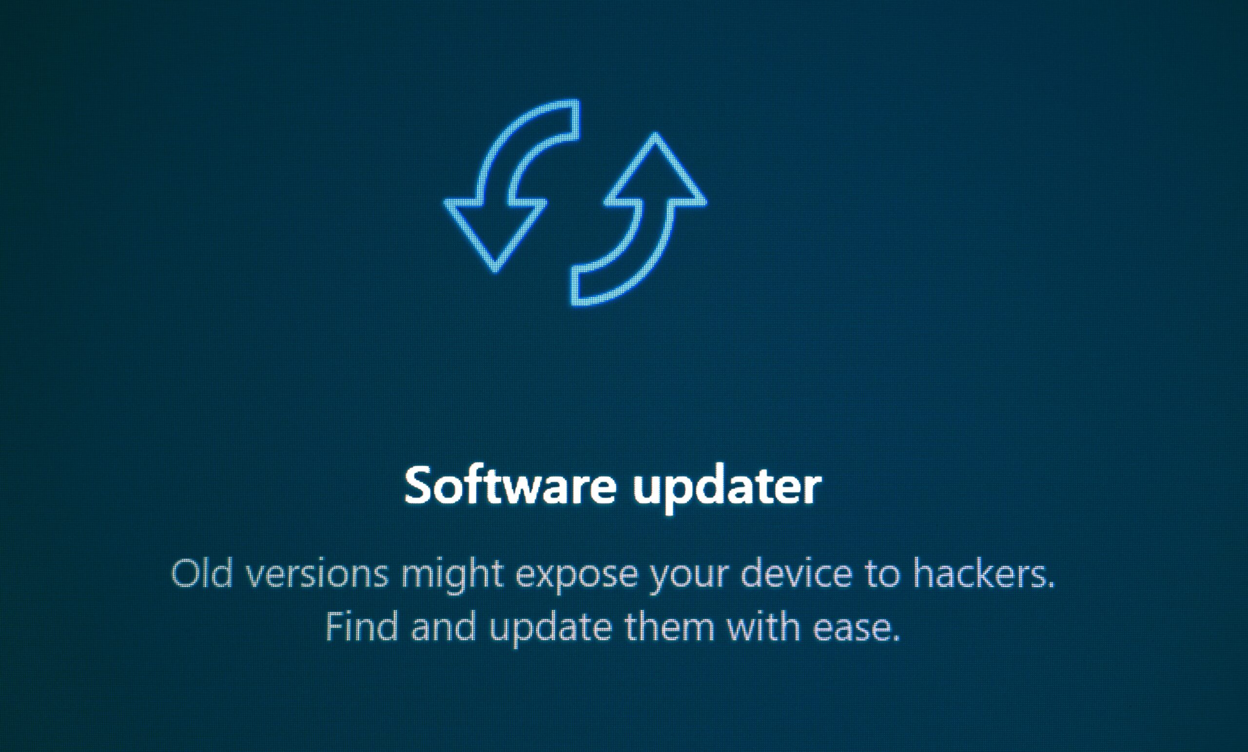 Windows Updateの更新アイコンとソフトウェア更新のイメージ