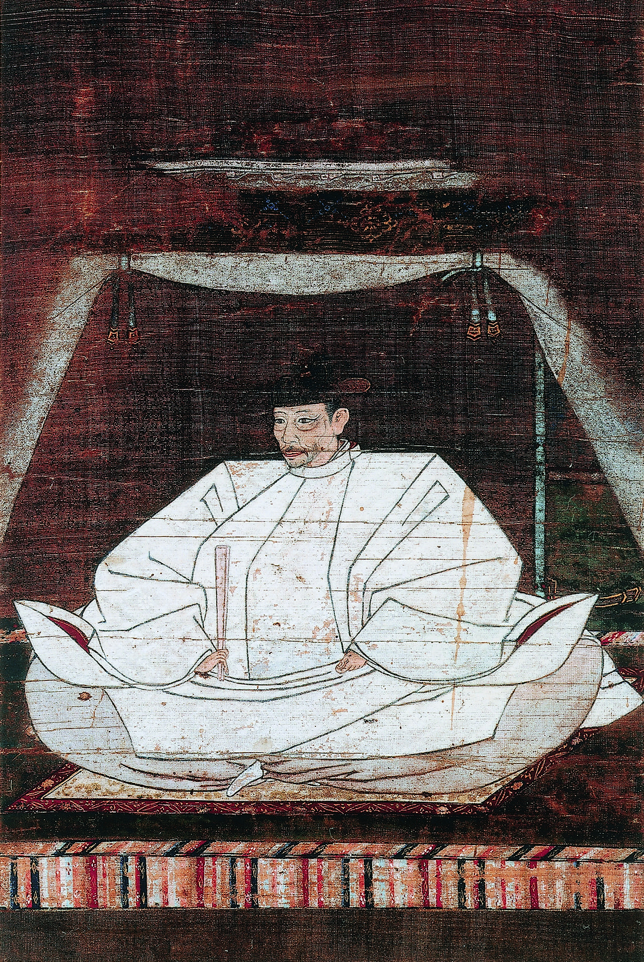 豊臣秀吉画像。桃山〜江戸時代初期、狩野派または長谷川派の絵師によるとされる(佐賀県立名護屋城博物館所蔵・オープンデータ)