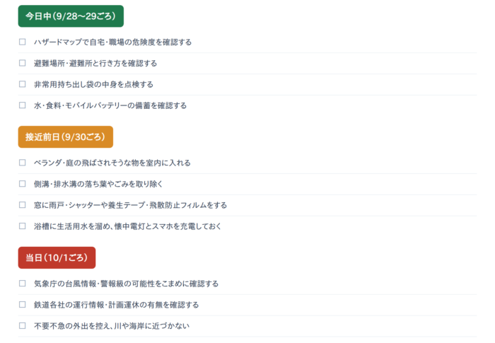 【非常に強い台風26号】東海・関東は10月1日が山場｜今すぐやるべき備え5選