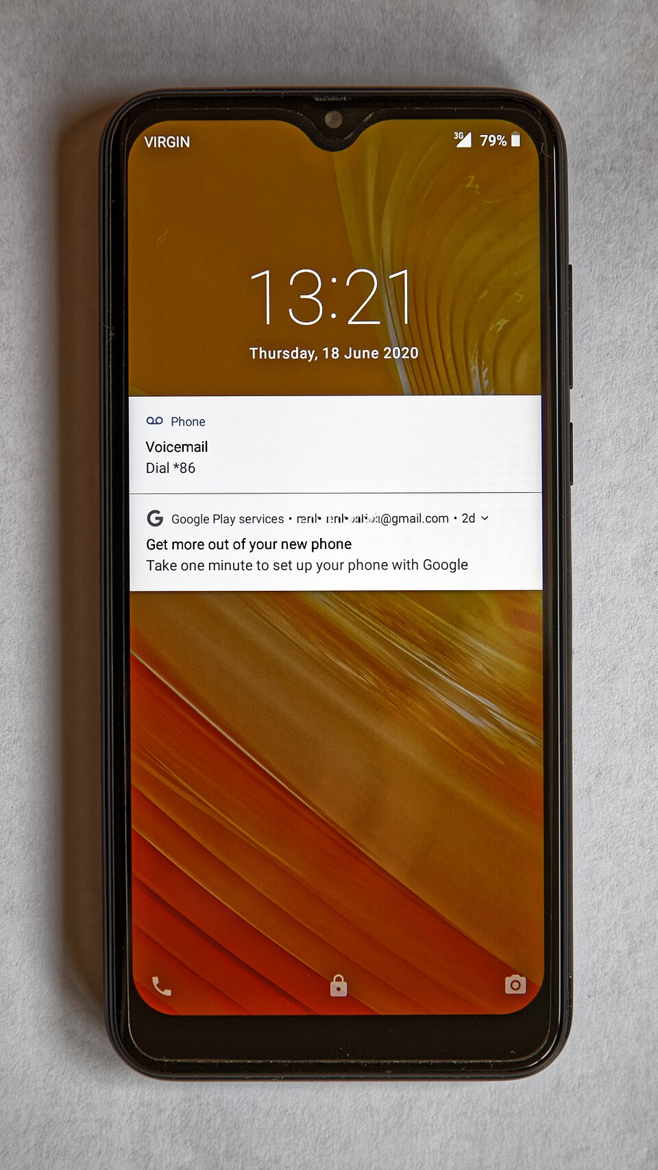 スマートフォンのロック画面