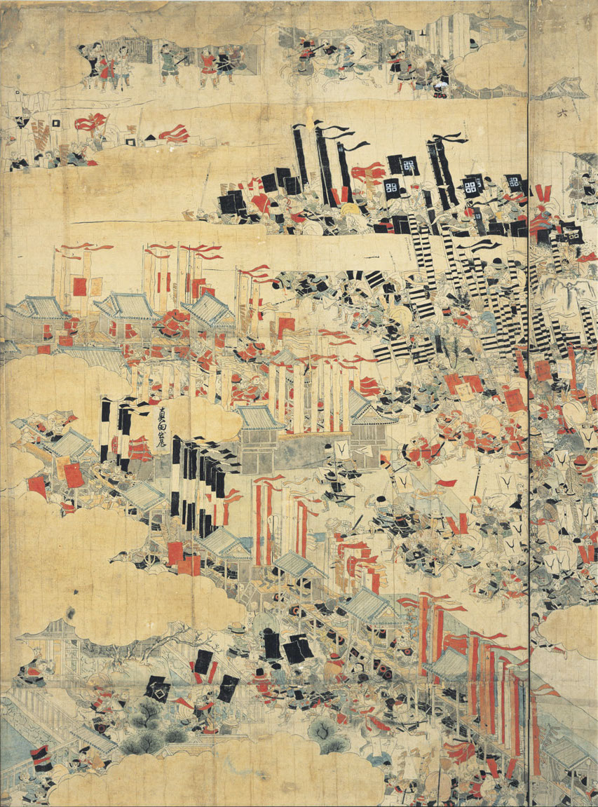 大坂冬の陣での真田丸の戦いを描いた浮世絵(パブリックドメイン)