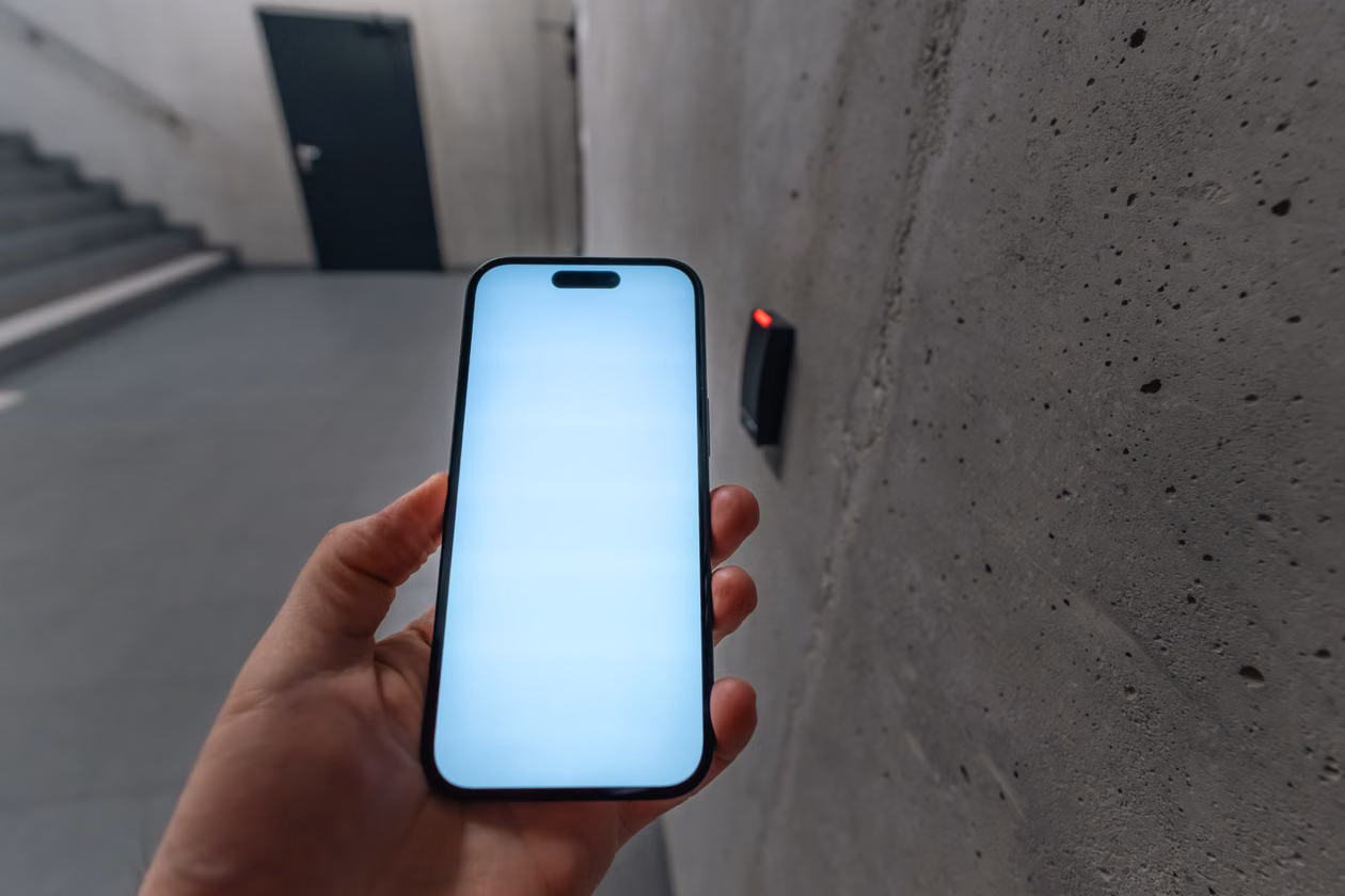 スマートフォンのNFC機能でICチップを読み取る様子(イメージ)
