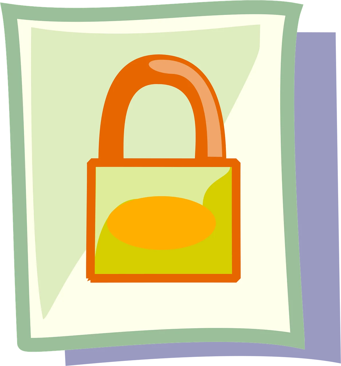 セキュリティ更新を表す鍵と錠前のイラスト