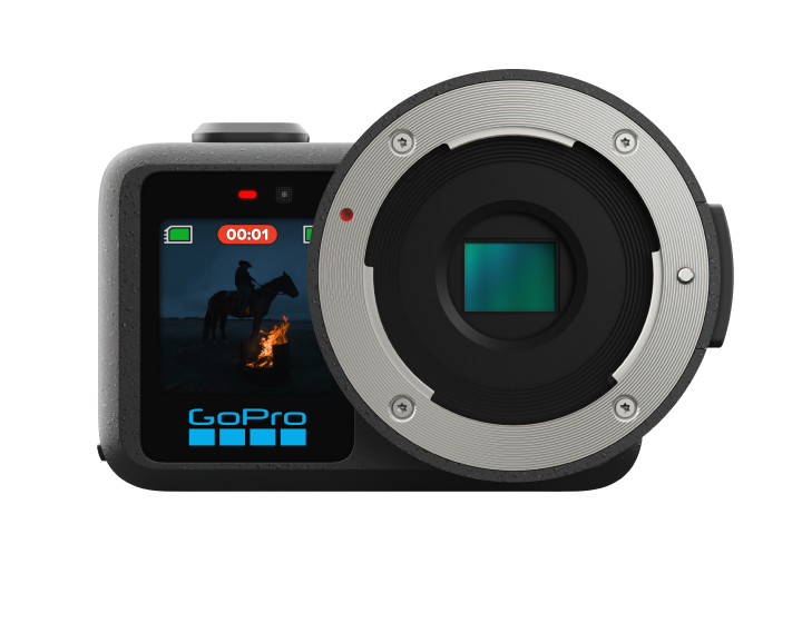 GoPro MISSION 1 PRO ILS本体正面とマイクロフォーサーズマウント部の公式製品写真